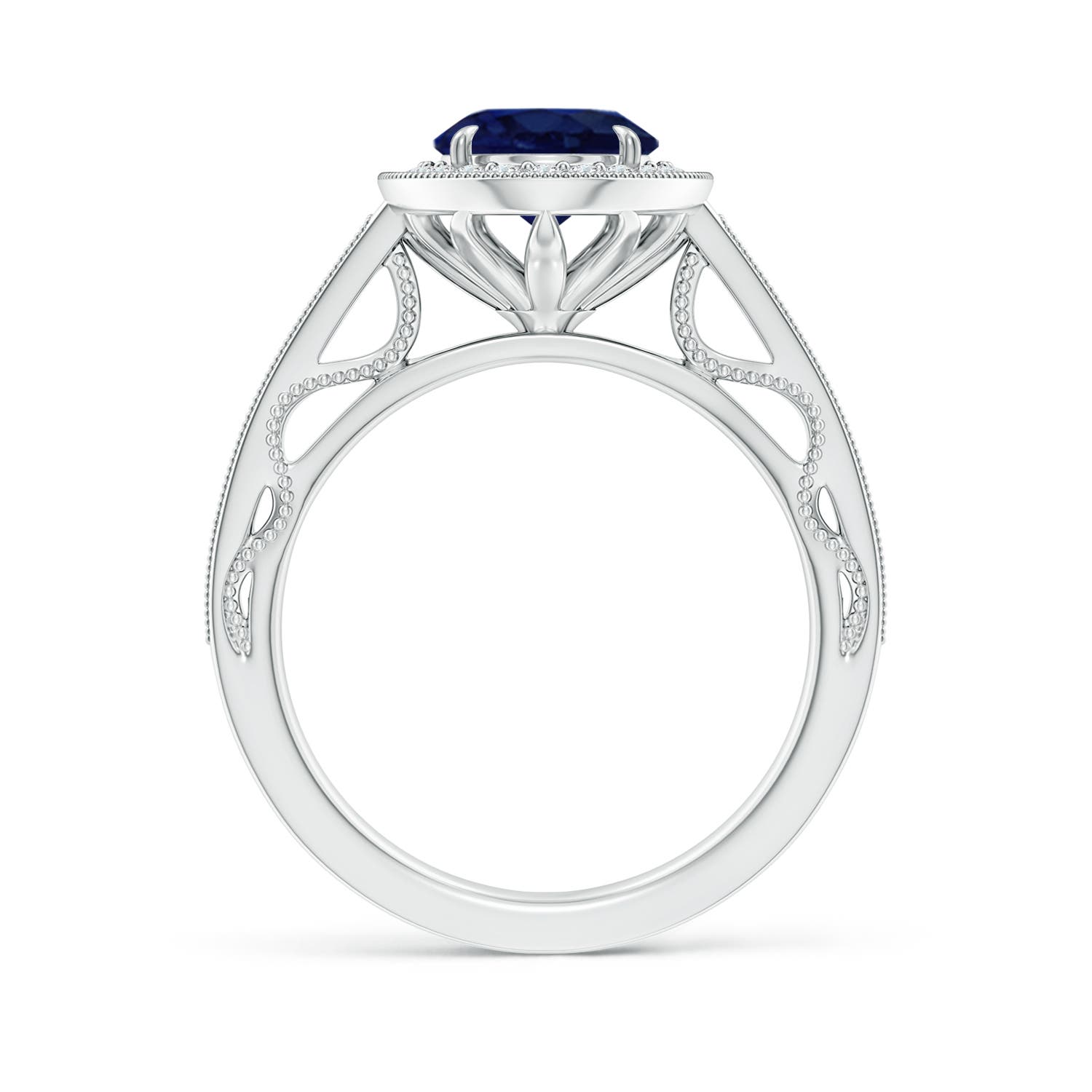 A - Blue Sapphire / 2.33 CT / 14 KT White Gold