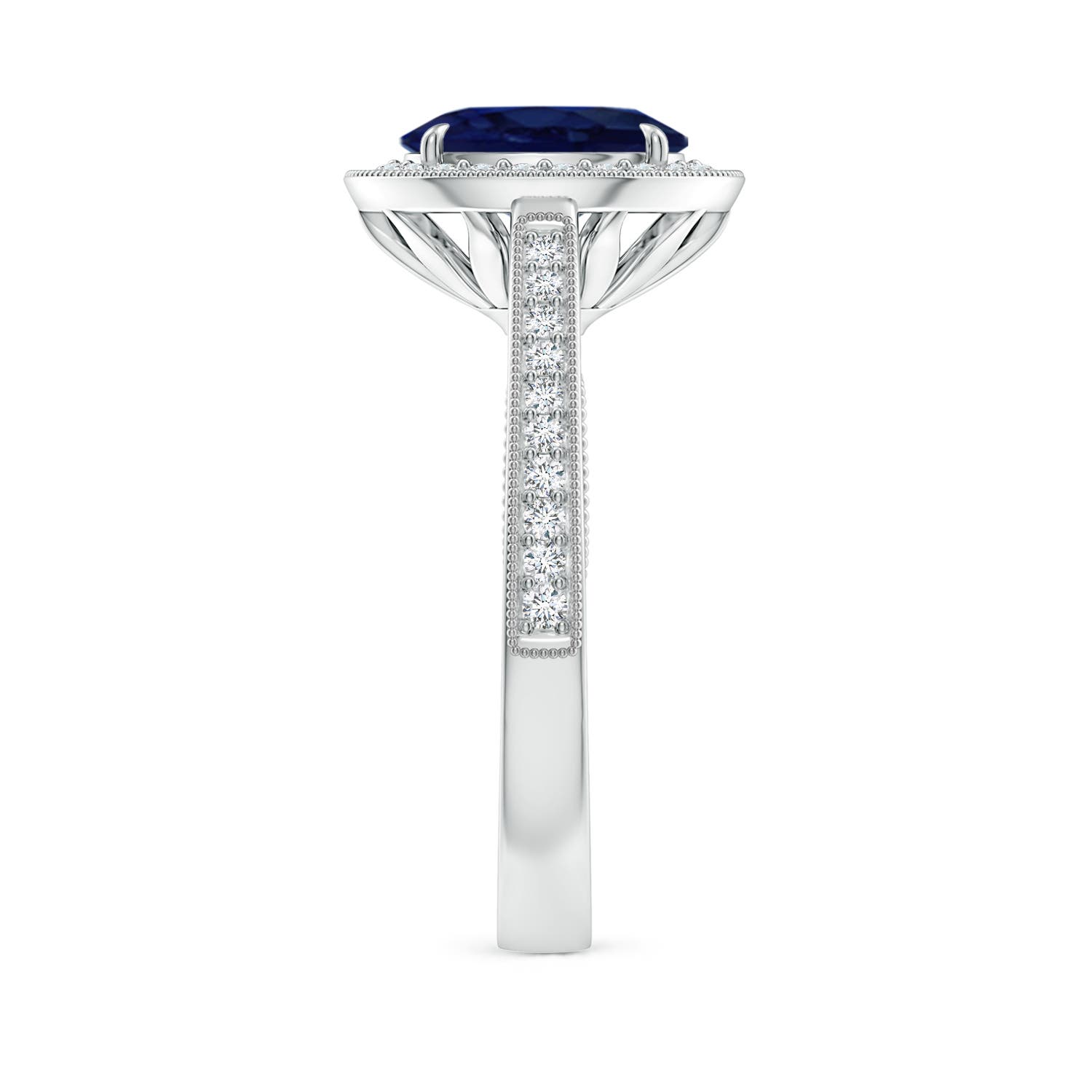 A - Blue Sapphire / 2.33 CT / 14 KT White Gold