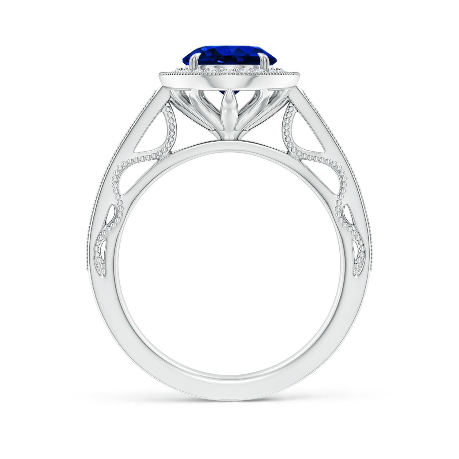 AAAA - Blue Sapphire / 2.33 CT / 14 KT White Gold