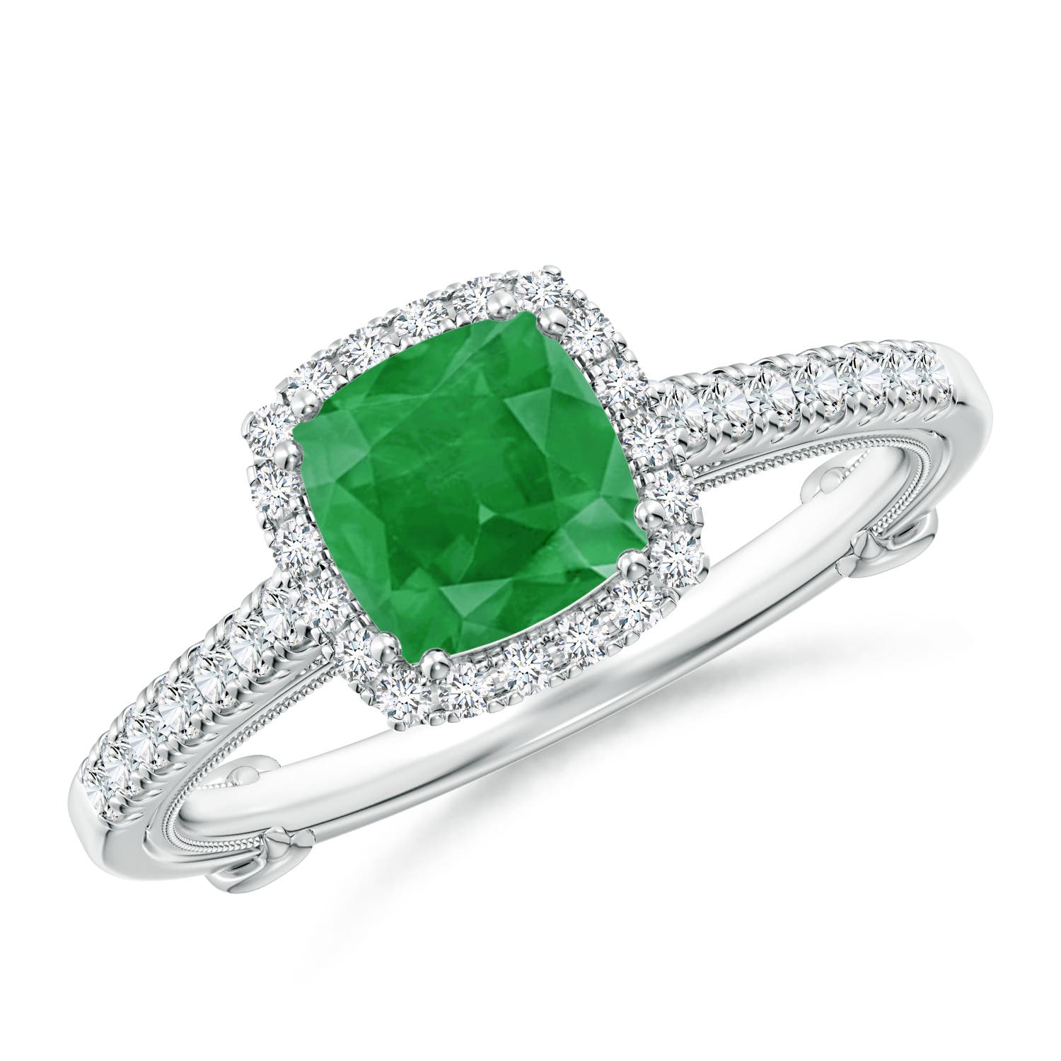 A - Emerald / 1.2 CT / 14 KT White Gold