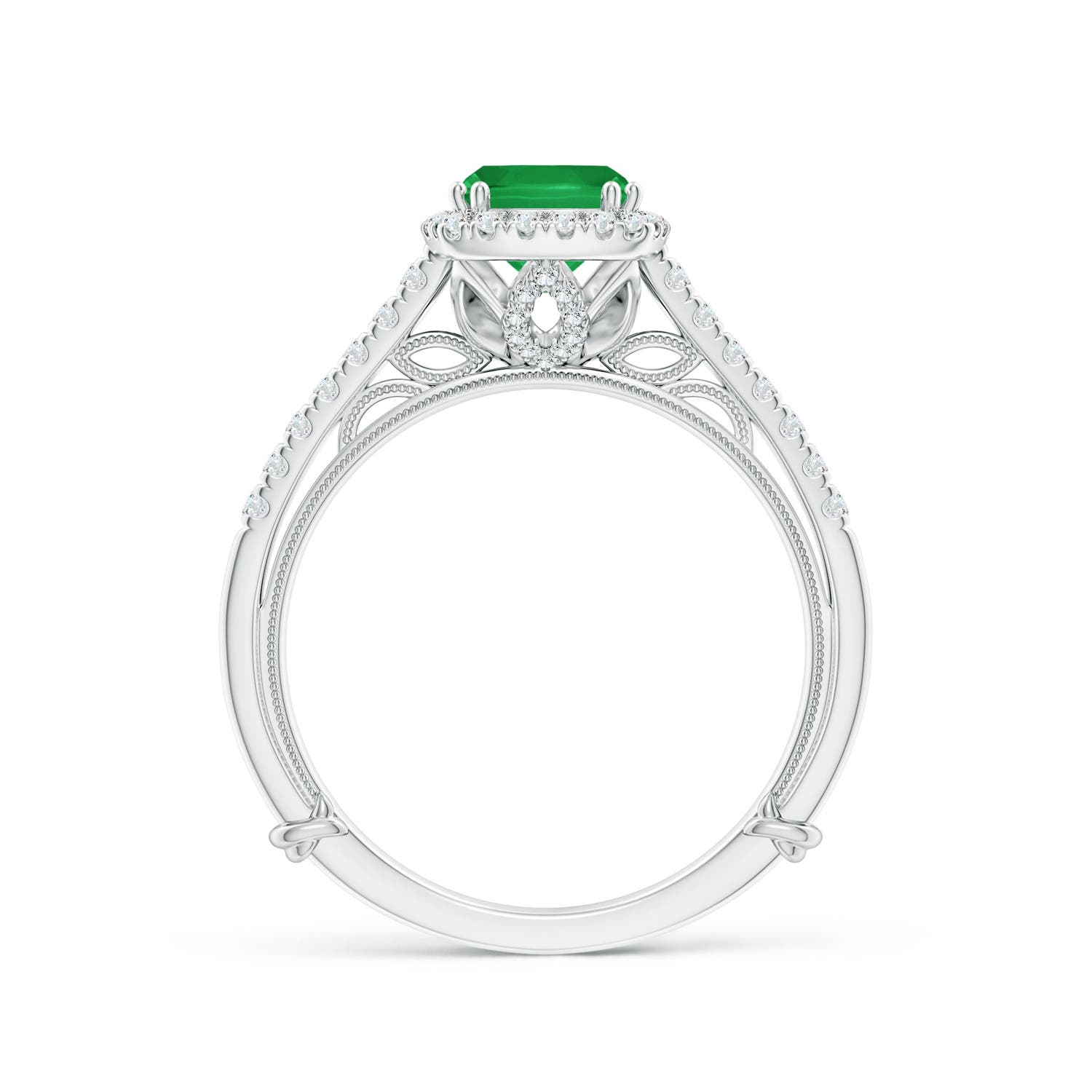 A - Emerald / 1.2 CT / 14 KT White Gold