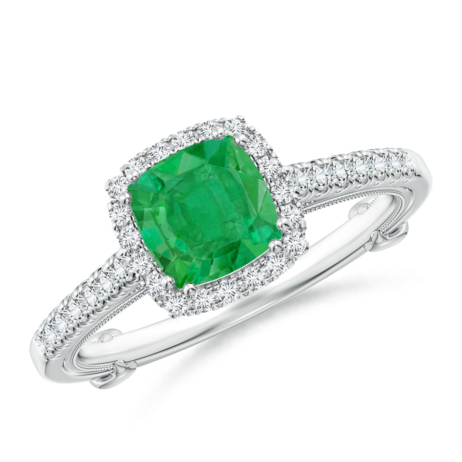 AA - Emerald / 1.2 CT / 14 KT White Gold