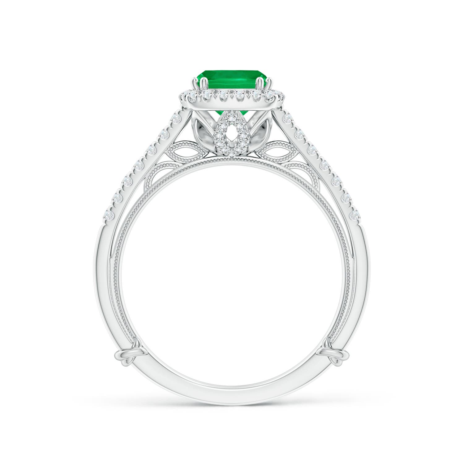 AAA - Emerald / 1.2 CT / 14 KT White Gold