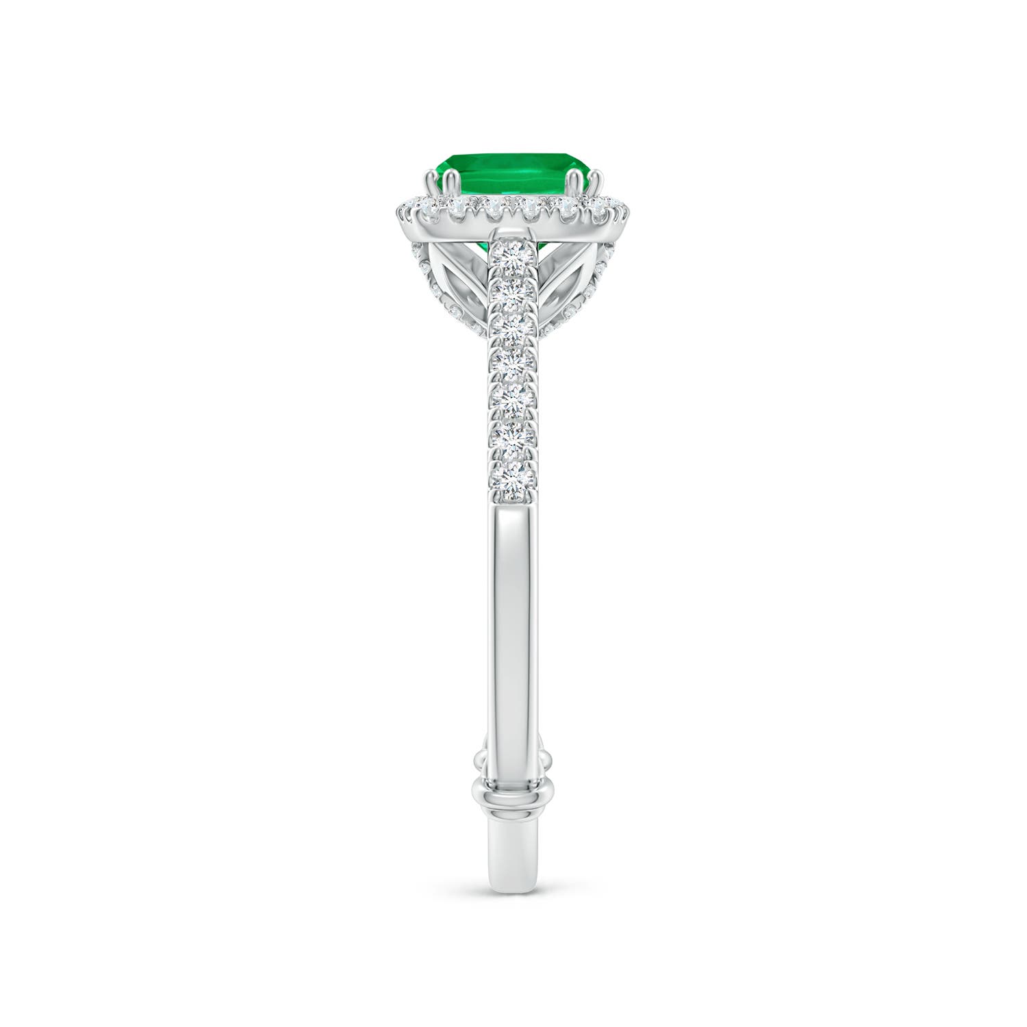 AAA - Emerald / 1.2 CT / 14 KT White Gold