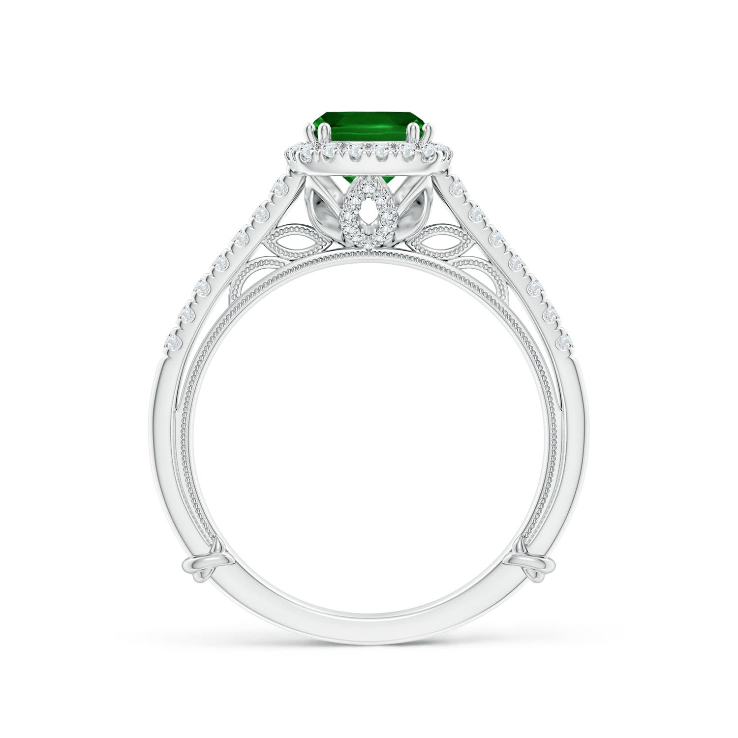 AAAA - Emerald / 1.2 CT / 14 KT White Gold