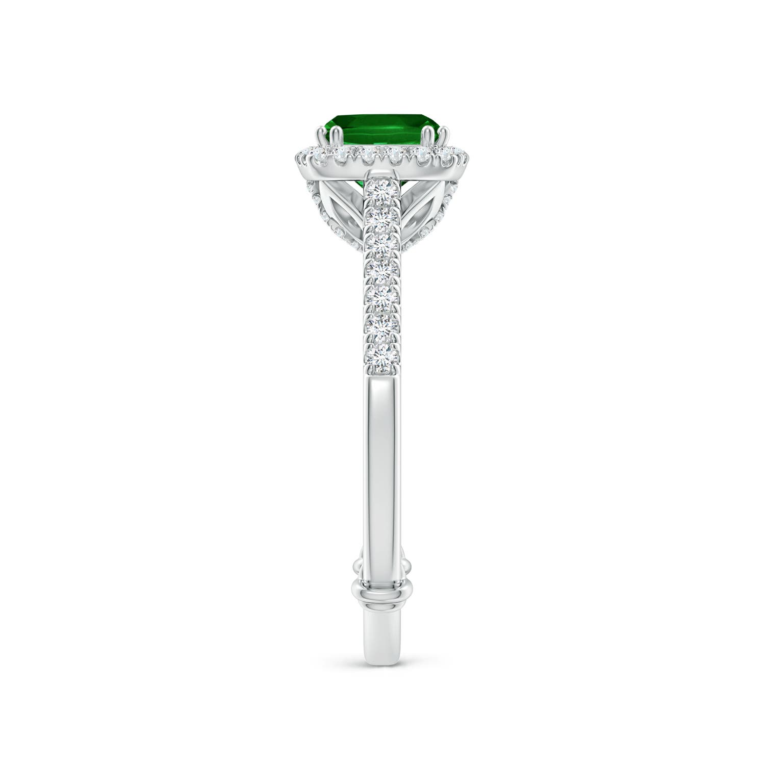 AAAA - Emerald / 1.2 CT / 14 KT White Gold