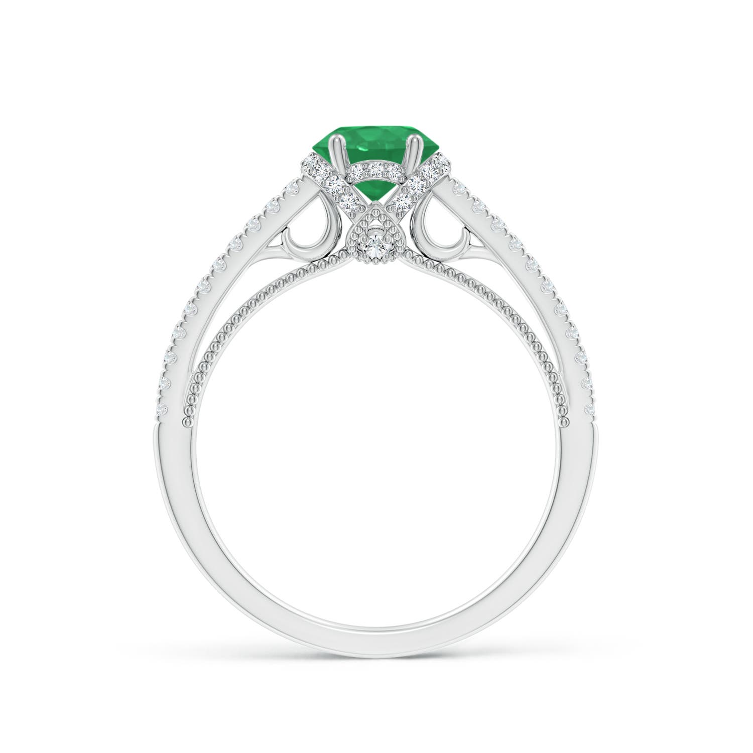 A - Emerald / 1.05 CT / 14 KT White Gold