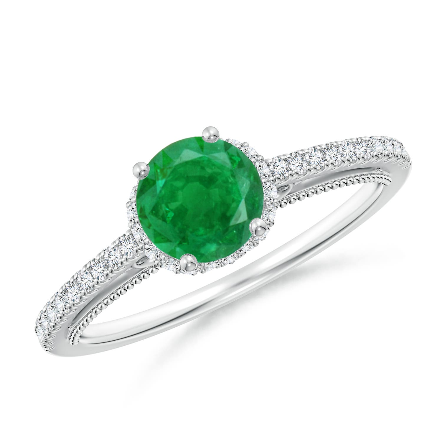 AA - Emerald / 1.05 CT / 14 KT White Gold