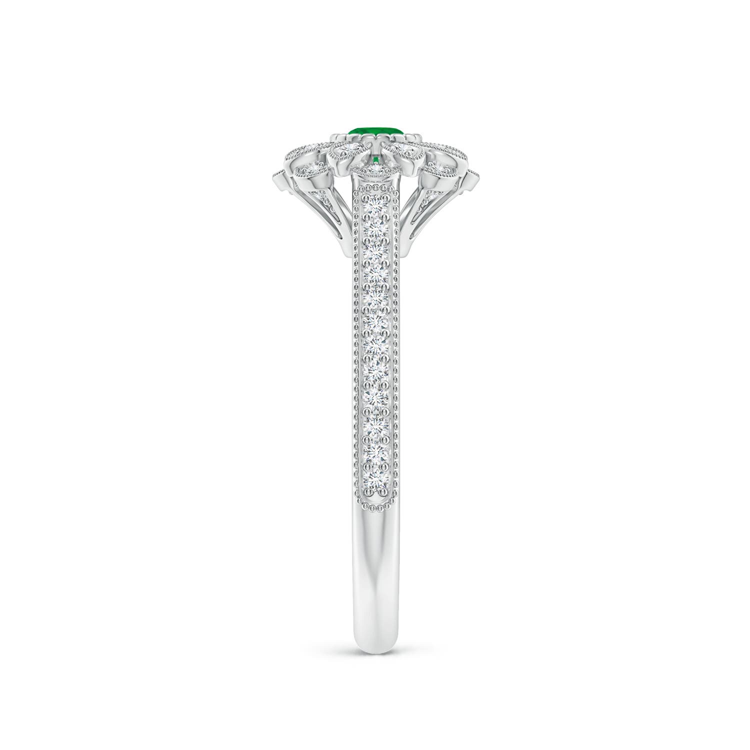 AA - Emerald / 0.4 CT / 14 KT White Gold