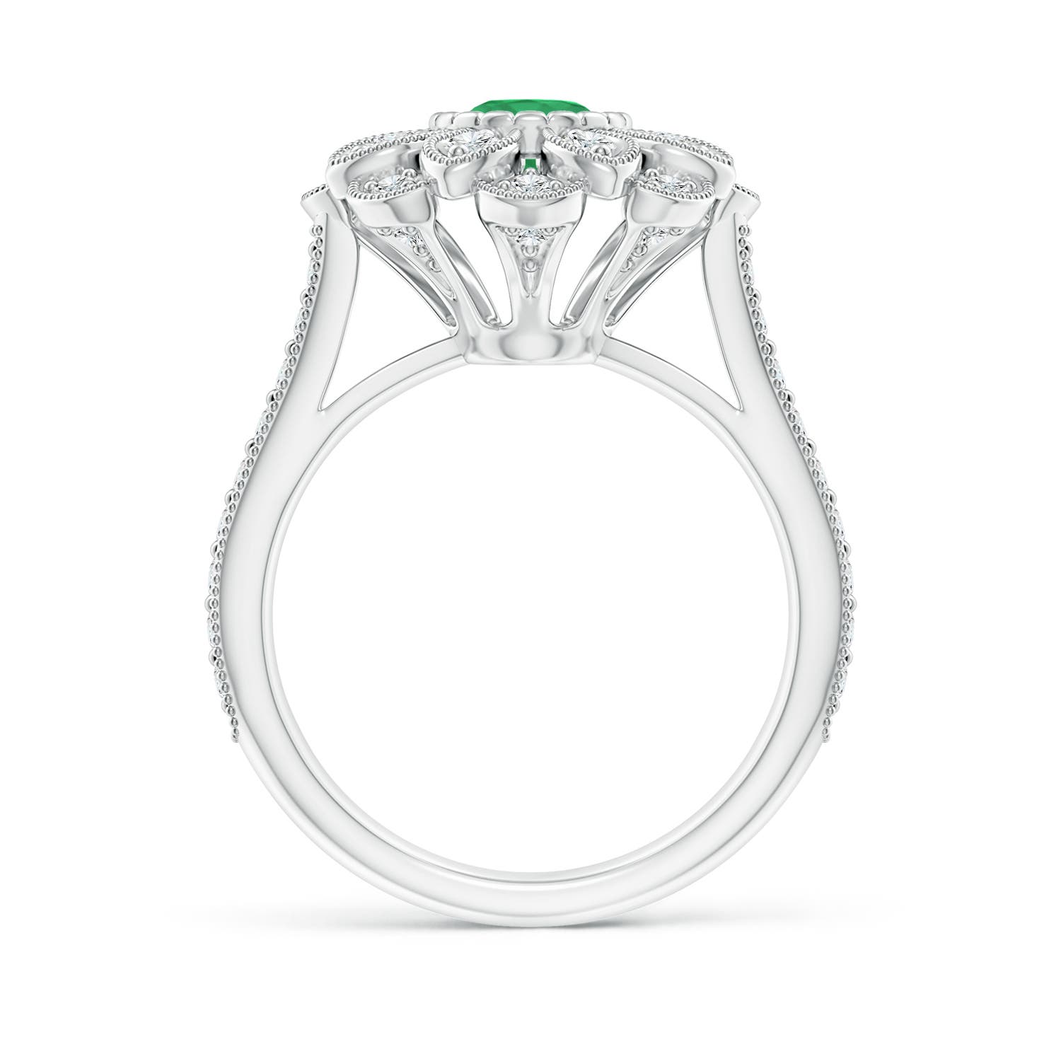 A - Emerald / 1.2 CT / 14 KT White Gold