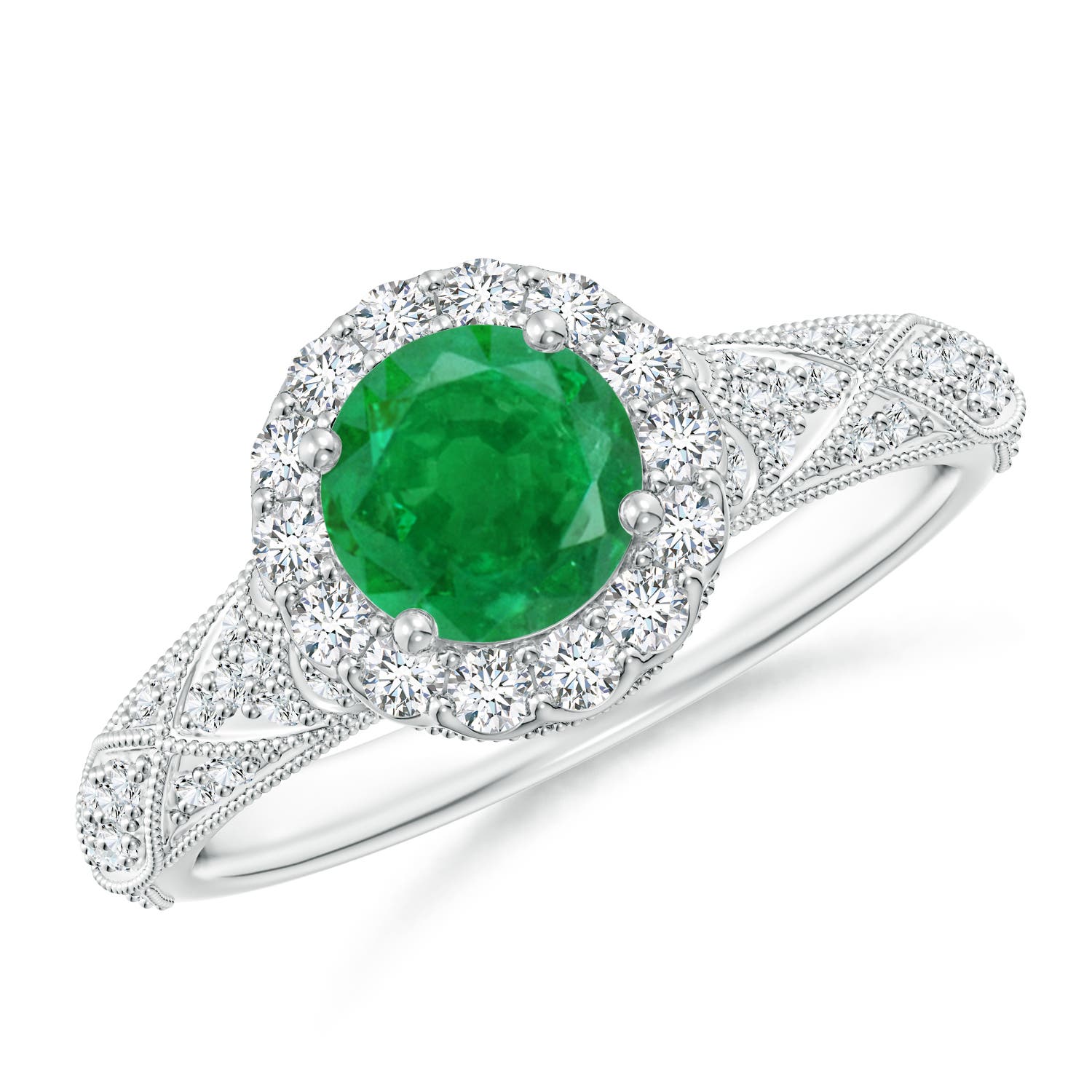 AA - Emerald / 1.13 CT / 14 KT White Gold