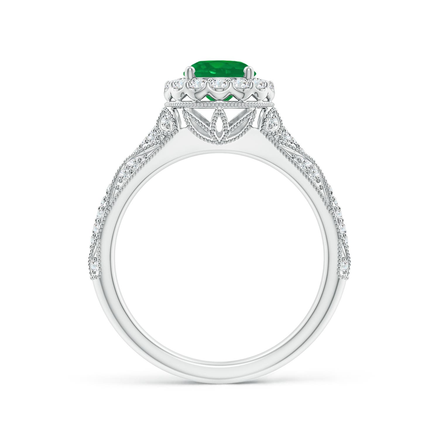 AA - Emerald / 1.13 CT / 14 KT White Gold