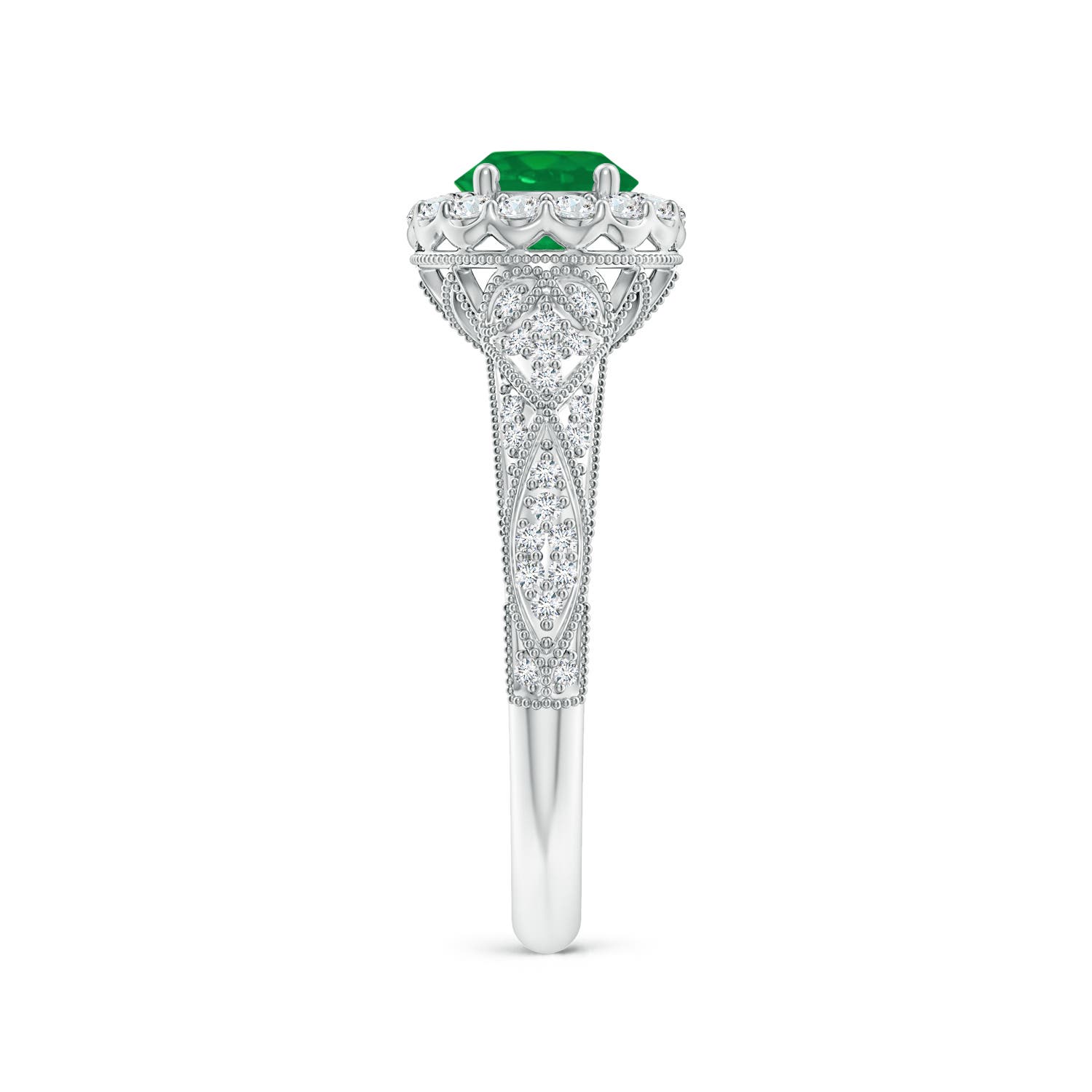 AA - Emerald / 1.13 CT / 14 KT White Gold