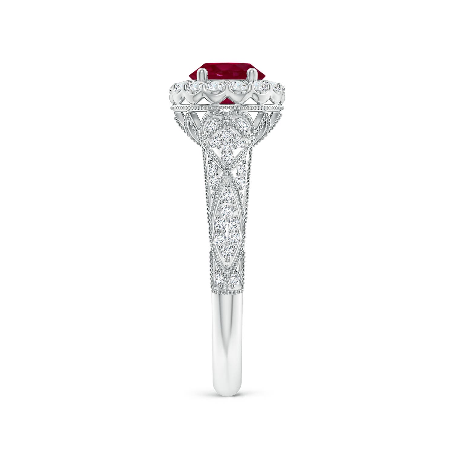 A - Ruby / 1.38 CT / 14 KT White Gold