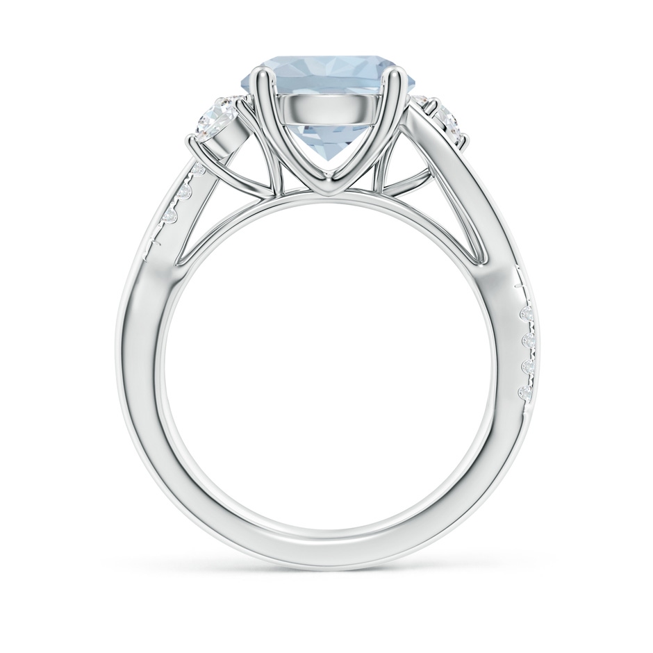 9mm A Nature Inspired Aquamarine & Diamond Twisted Vine Ring in White Gold Side 199