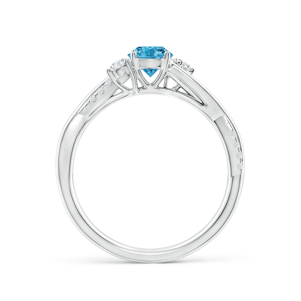 5mm AAAA Nature Inspired Fancy Intense Blue & White Diamond Twisted Vine Ring in P950 Platinum - side 199