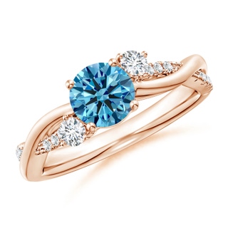 Round Fancy Intense, VS2 Blue Diamond