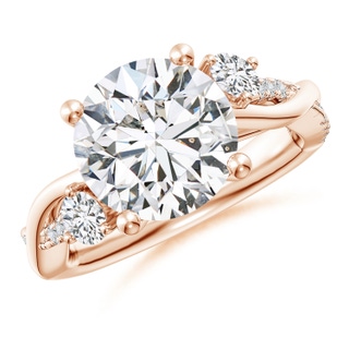 10.1mm HSI2 Nature Inspired Diamond Twisted Vine Ring in 9K Rose Gold