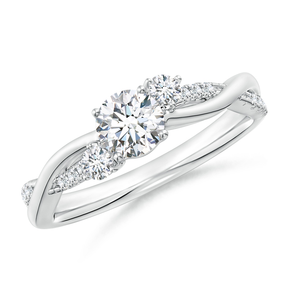 5mm GVS2 Nature Inspired Diamond Twisted Vine Ring in P950 Platinum 