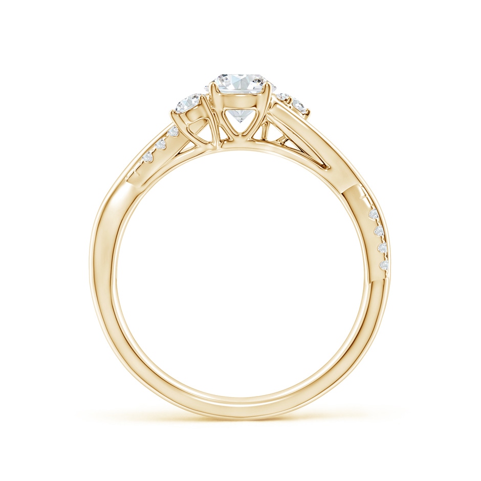 5mm GVS2 Nature Inspired Diamond Twisted Vine Ring in Yellow Gold side 199
