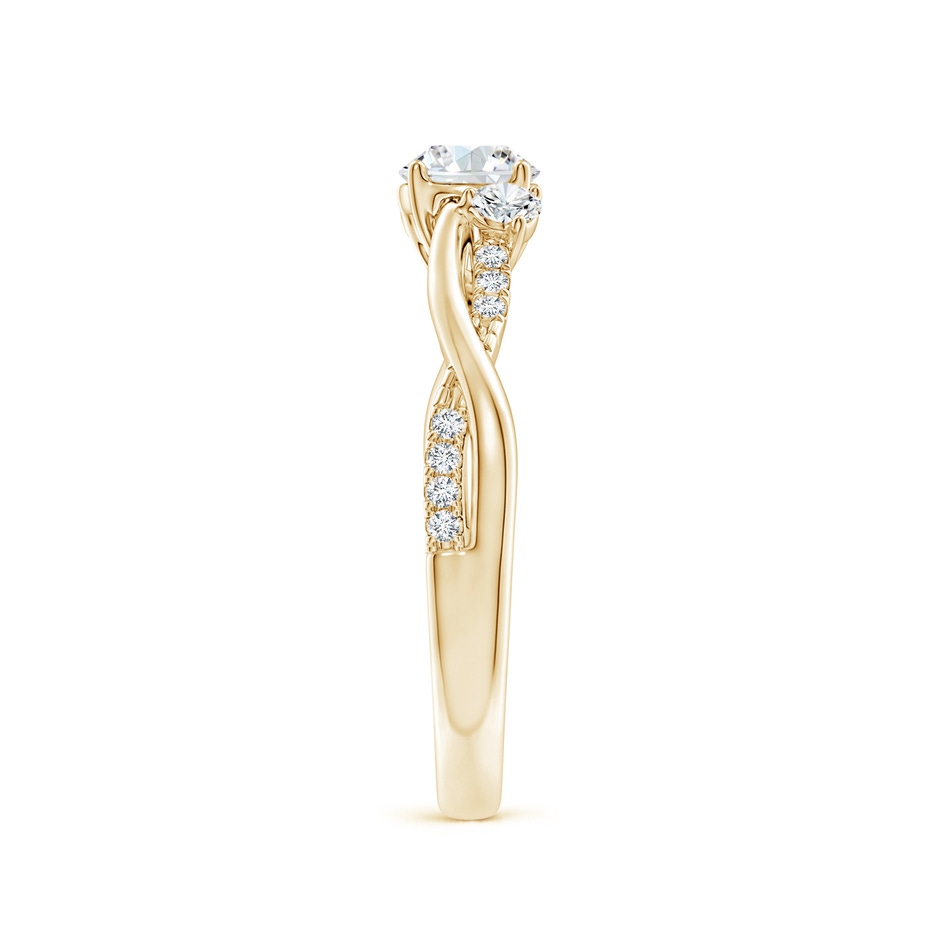5mm GVS2 Nature Inspired Diamond Twisted Vine Ring in Yellow Gold side 299