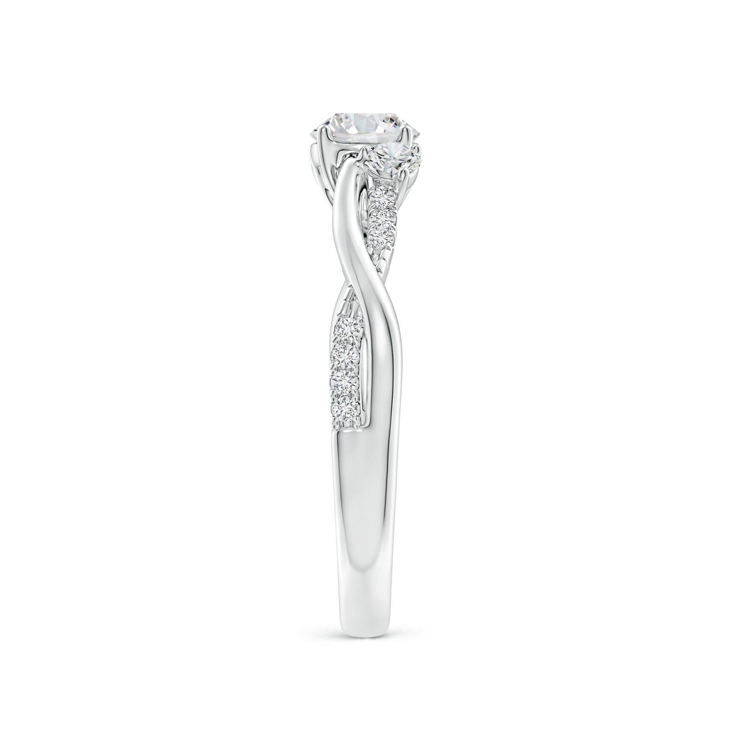 5mm HSI2 Nature Inspired Diamond Twisted Vine Ring in White Gold - side 3