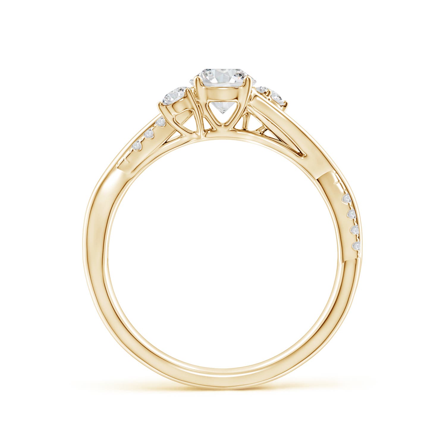 5mm HSI2 Nature Inspired Diamond Twisted Vine Ring in Yellow Gold