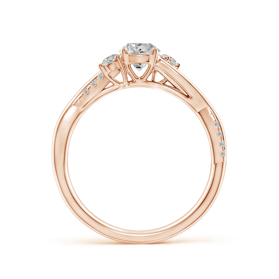 5mm KI3 Nature Inspired Diamond Twisted Vine Ring in Rose Gold side 199