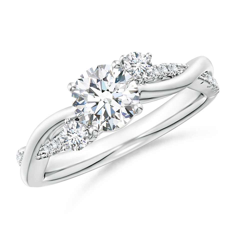 6mm GVS2 Nature Inspired Diamond Twisted Vine Ring in P950 Platinum 