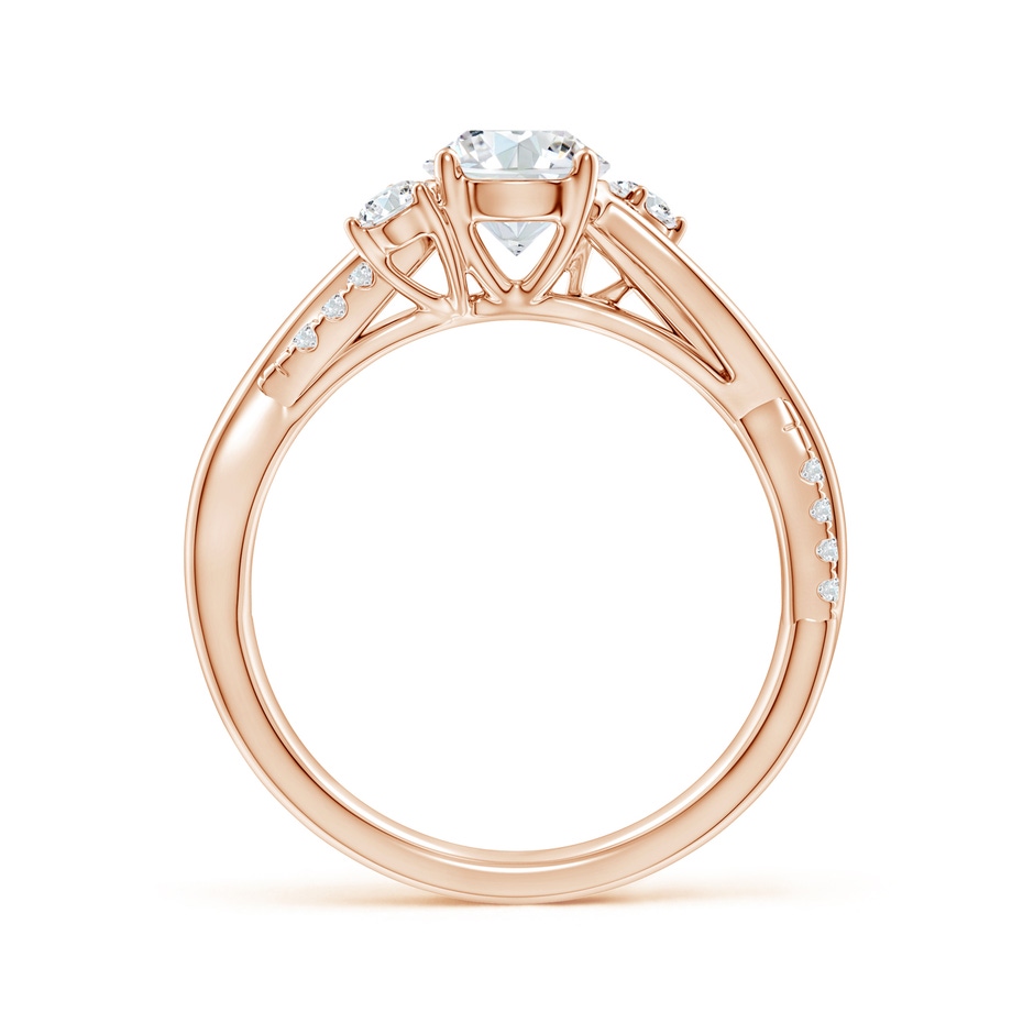 6mm GVS2 Nature Inspired Diamond Twisted Vine Ring in Rose Gold side 199