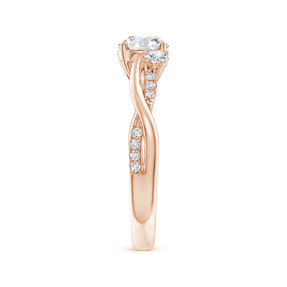 6mm GVS2 Nature Inspired Diamond Twisted Vine Ring in Rose Gold side 299