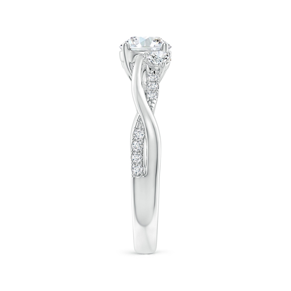 6mm GVS2 Nature Inspired Diamond Twisted Vine Ring in White Gold side 299