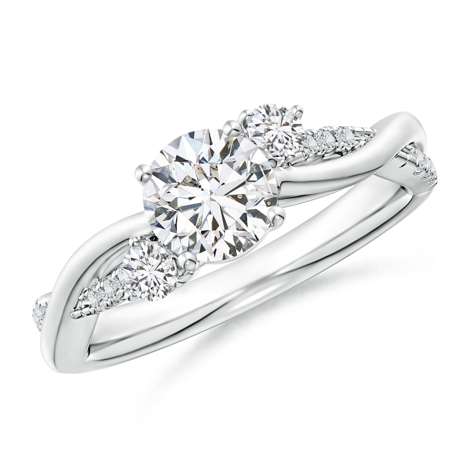 6mm HSI2 Nature Inspired Diamond Twisted Vine Ring in White Gold 
