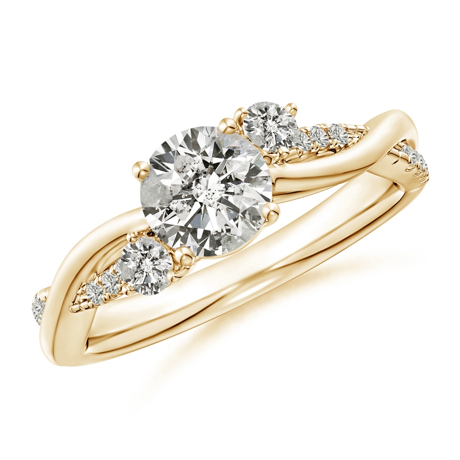 6mm KI3 Nature Inspired Diamond Twisted Vine Ring in Yellow Gold 