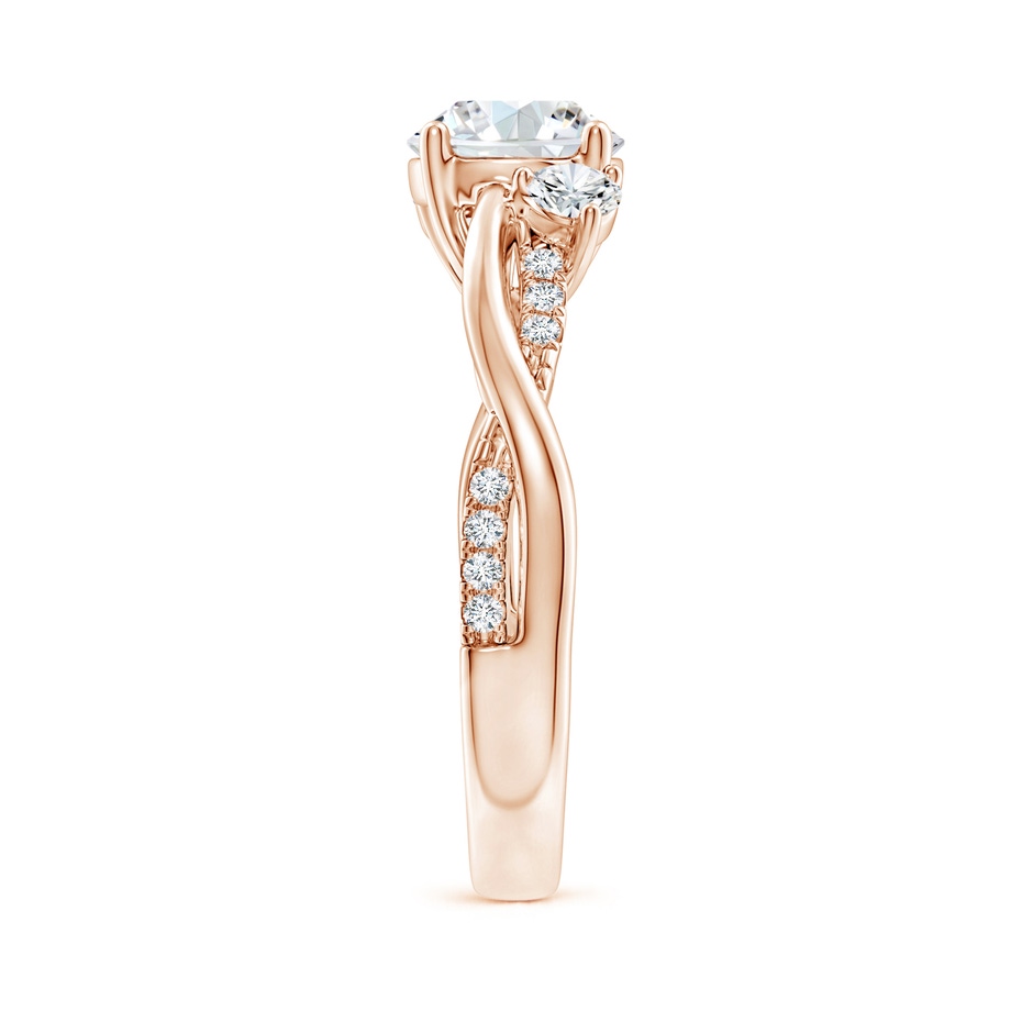 7mm GVS2 Nature Inspired Diamond Twisted Vine Ring in Rose Gold side 299