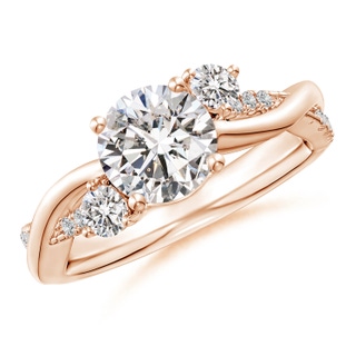 7mm IJI1I2 Nature Inspired Diamond Twisted Vine Ring in 9K Rose Gold