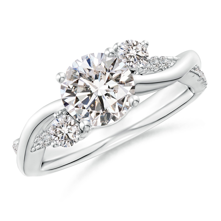7mm IJI1I2 Nature Inspired Diamond Twisted Vine Ring in P950 Platinum 
