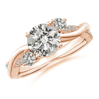 7mm KI3 Nature Inspired Diamond Twisted Vine Ring in Rose Gold