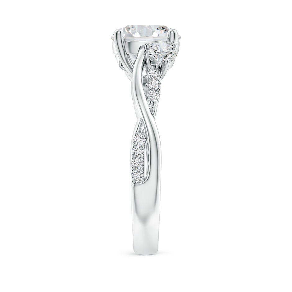 8.1mm HSI2 Nature Inspired Diamond Twisted Vine Ring in P950 Platinum side 299