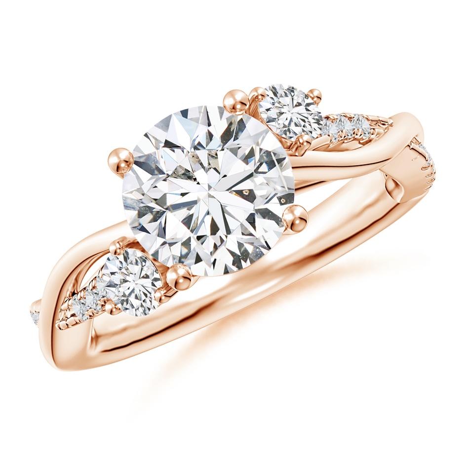 8.1mm HSI2 Nature Inspired Diamond Twisted Vine Ring in Rose Gold 