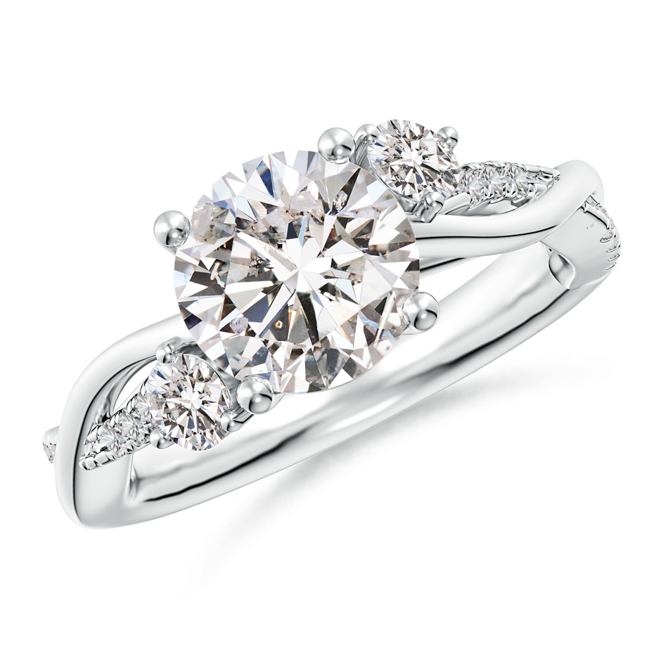 8.1mm IJI1I2 Nature Inspired Diamond Twisted Vine Ring in P950 Platinum 