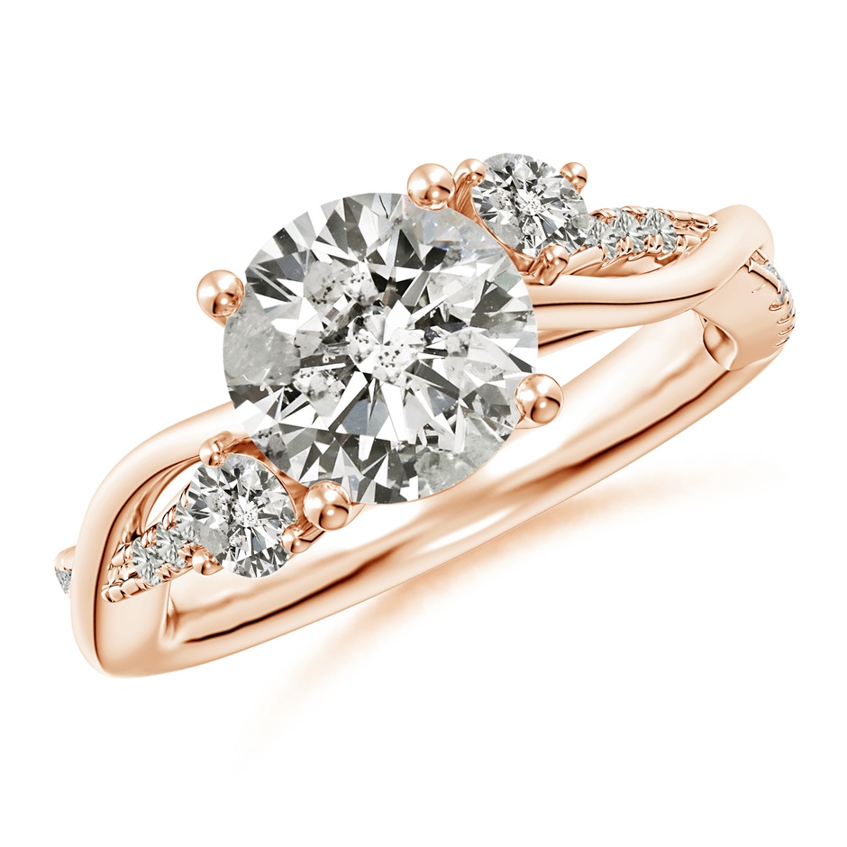 8.1mm KI3 Nature Inspired Diamond Twisted Vine Ring in Rose Gold 