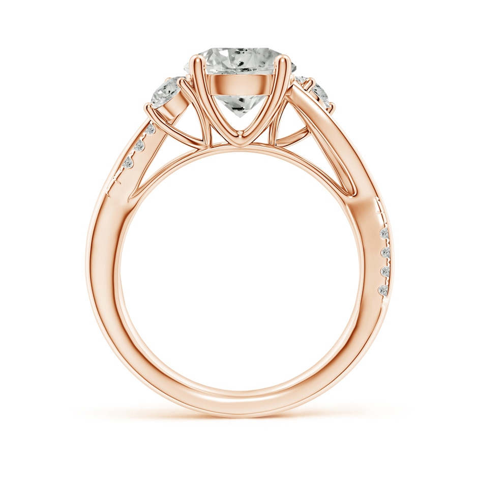 8.1mm KI3 Nature Inspired Diamond Twisted Vine Ring in Rose Gold side 199