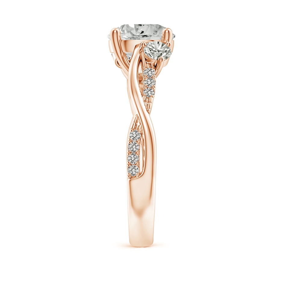 8.1mm KI3 Nature Inspired Diamond Twisted Vine Ring in Rose Gold side 299