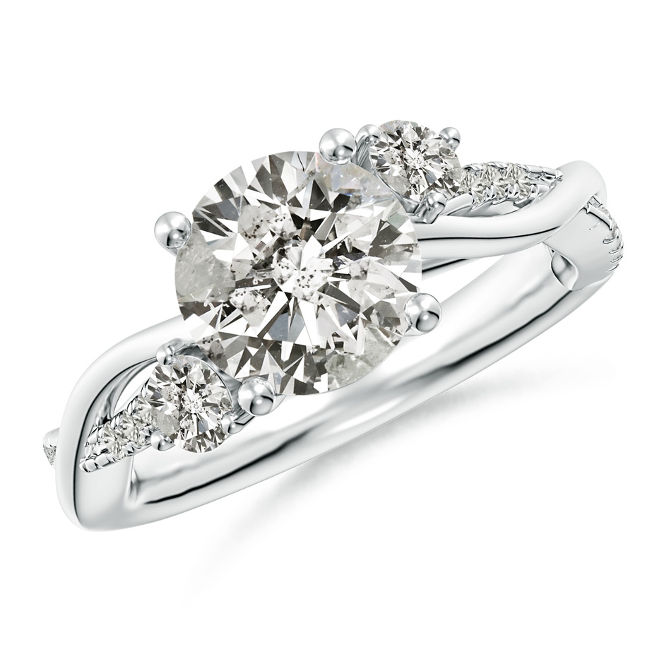 8.1mm KI3 Nature Inspired Diamond Twisted Vine Ring in White Gold 