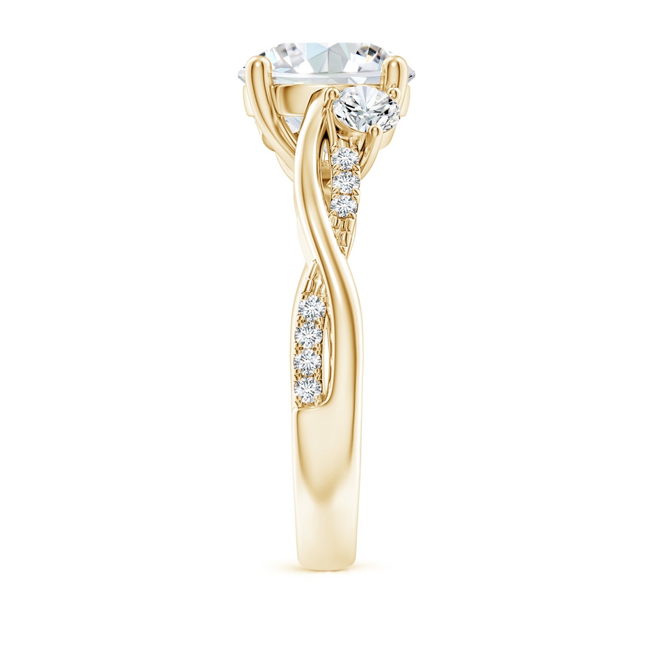 9.2mm GVS2 Nature Inspired Diamond Twisted Vine Ring in Yellow Gold side 299
