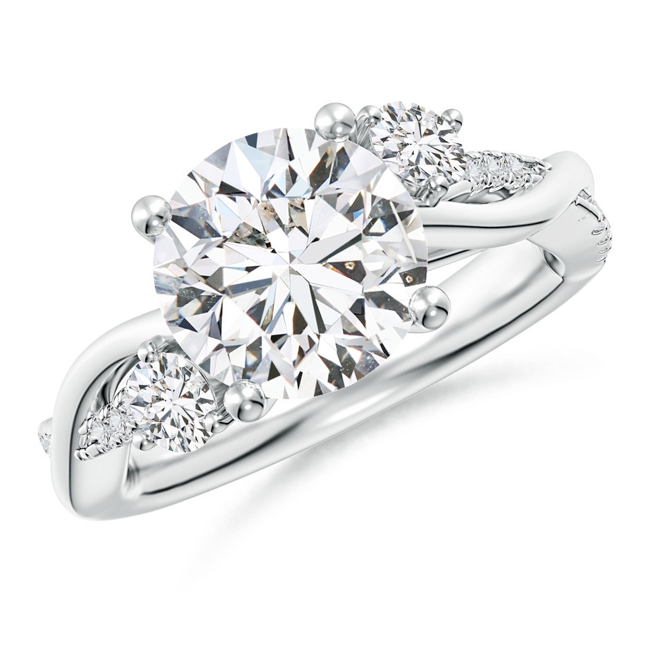 9.2mm HSI2 Nature Inspired Diamond Twisted Vine Ring in P950 Platinum 