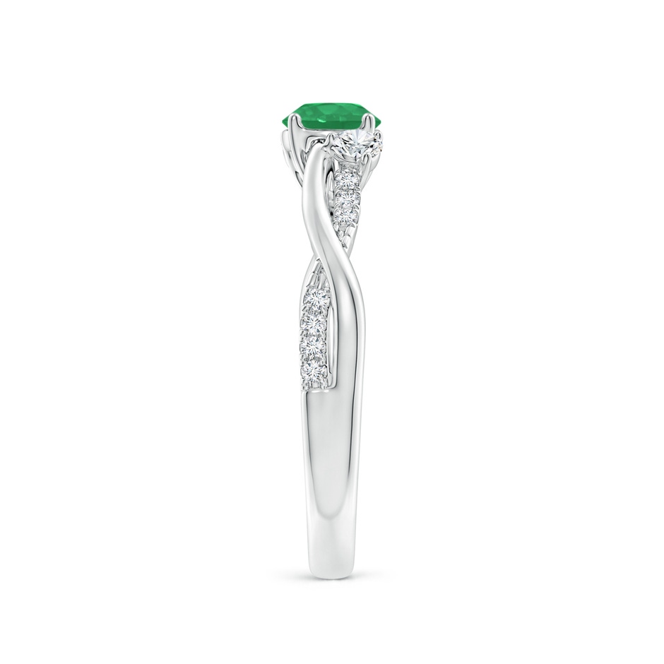5mm A Nature Inspired Emerald & Diamond Twisted Vine Ring in P950 Platinum side 299