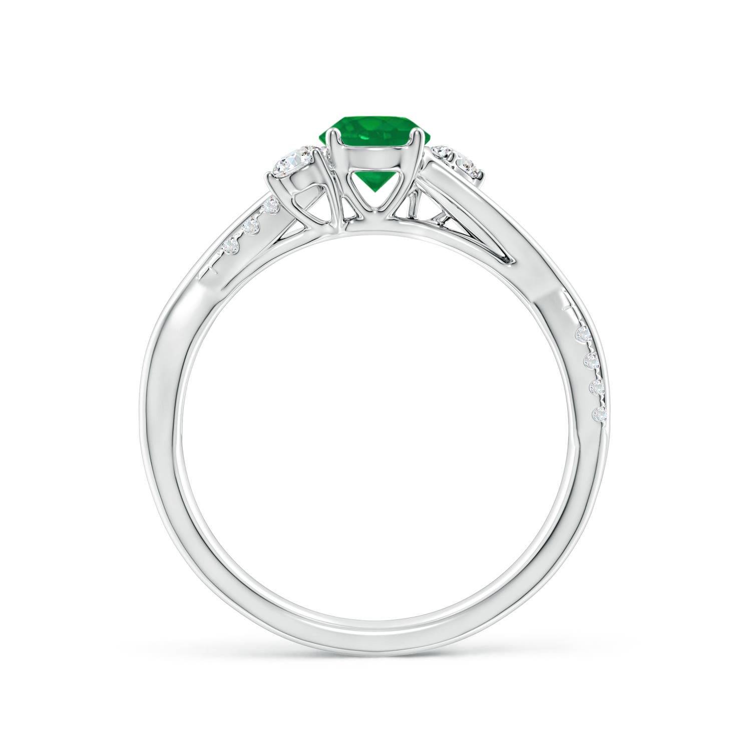 AA - Emerald / 0.66 CT / 14 KT White Gold