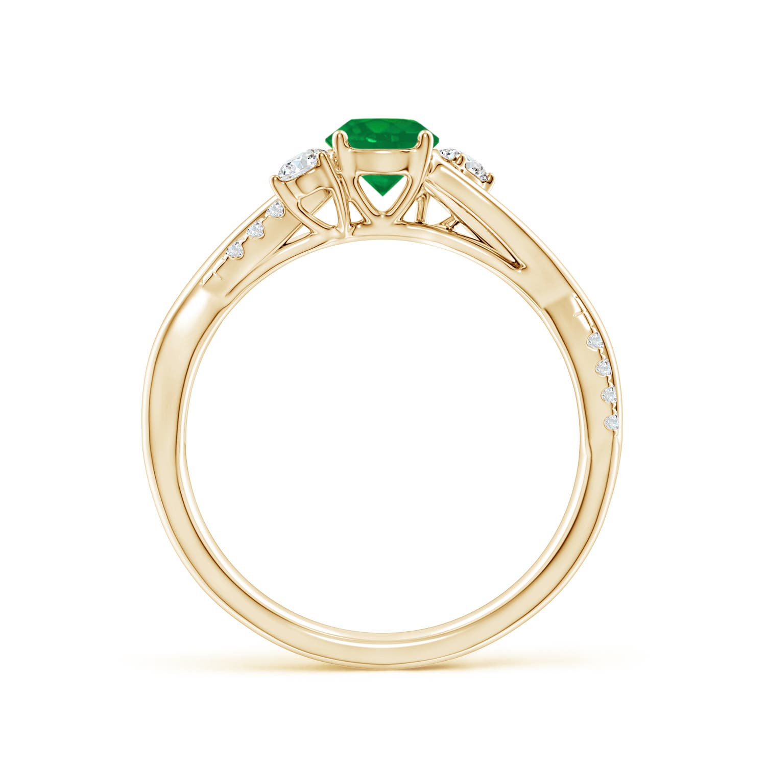 AA - Emerald / 0.66 CT / 14 KT Yellow Gold